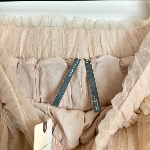 ANTHROPOLOGIE Shirred Tulle Maxi Skirt in Dusty Pink Size X-Small NWT - Picture 7 of 15